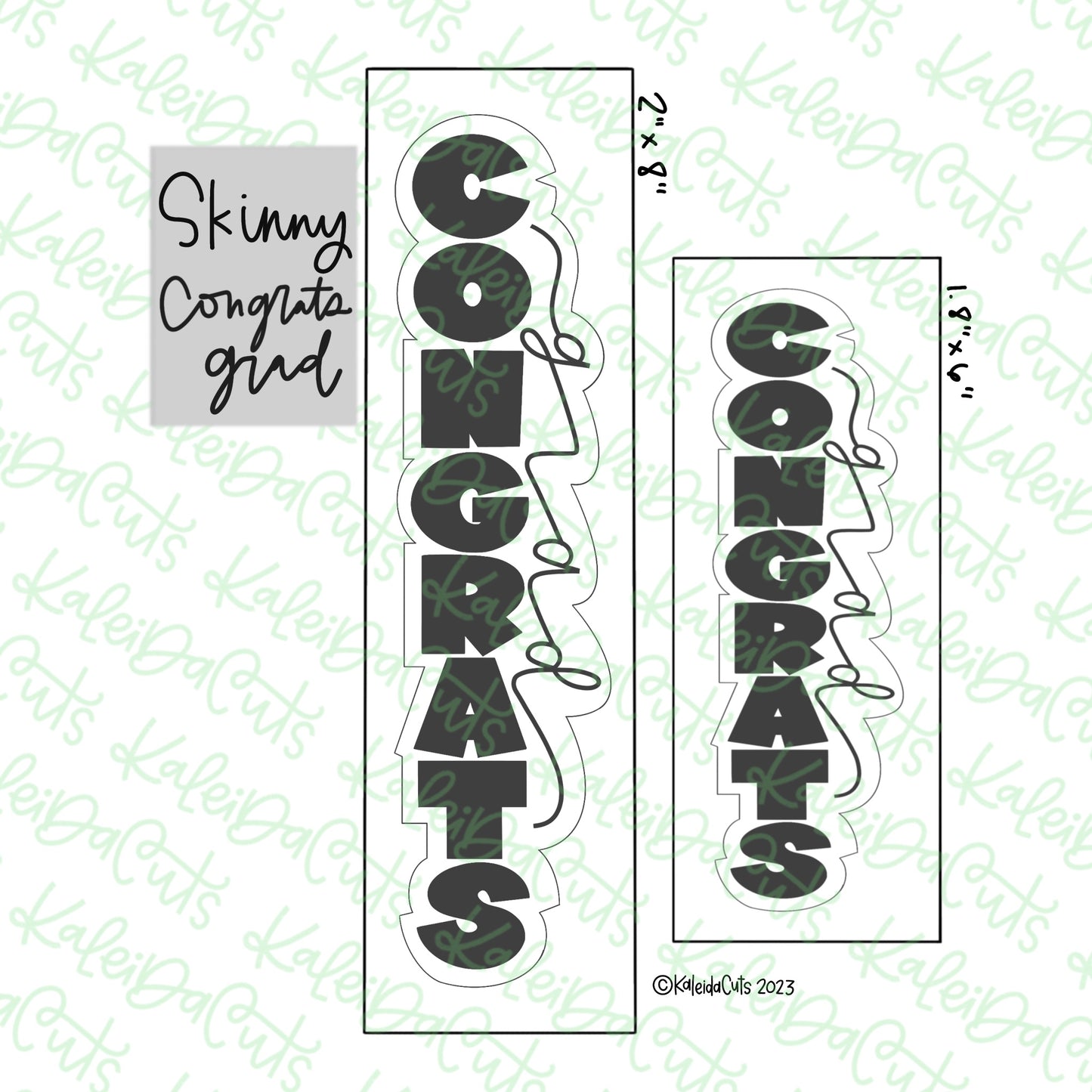 Skinny Congrats Grad Cookie Cutter