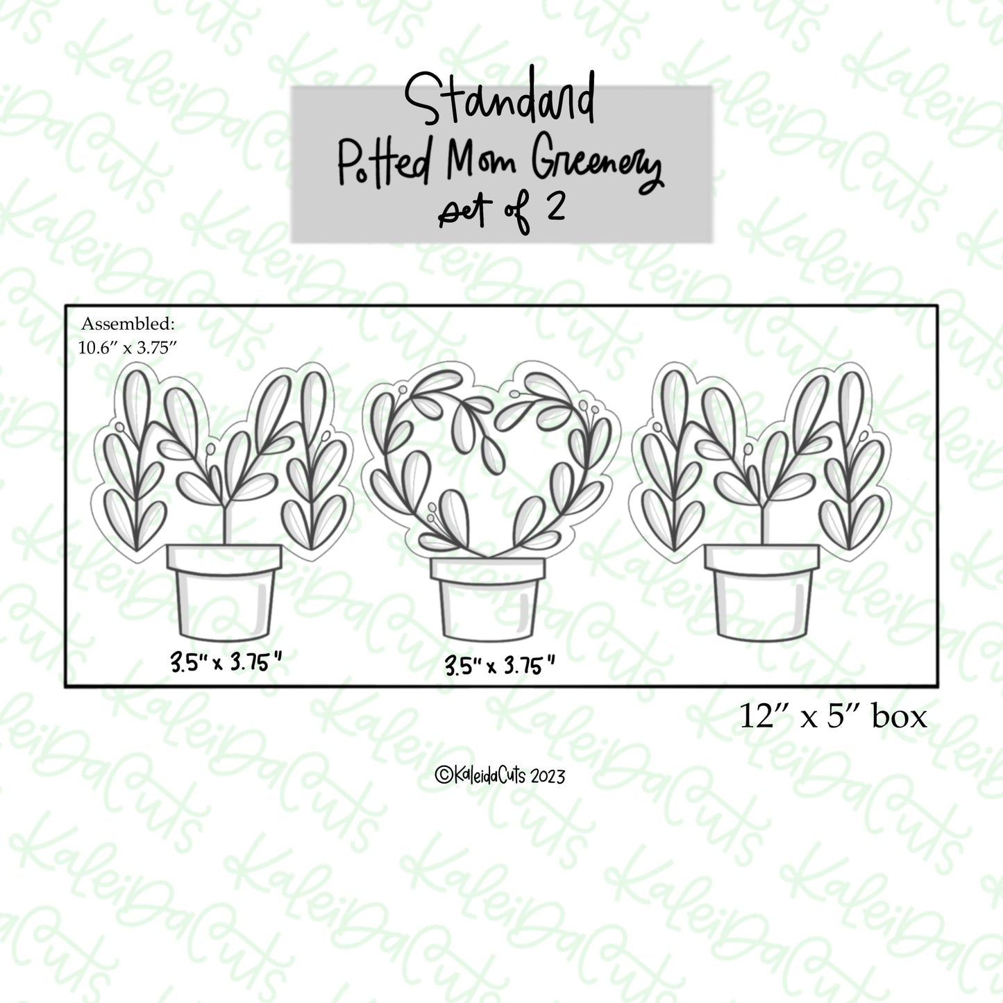 Potted Mom Greenery Set of 2 Cookie Cutters