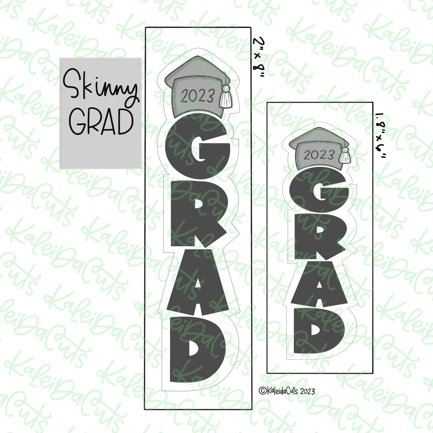 Skinny Grad Cookie Cutter