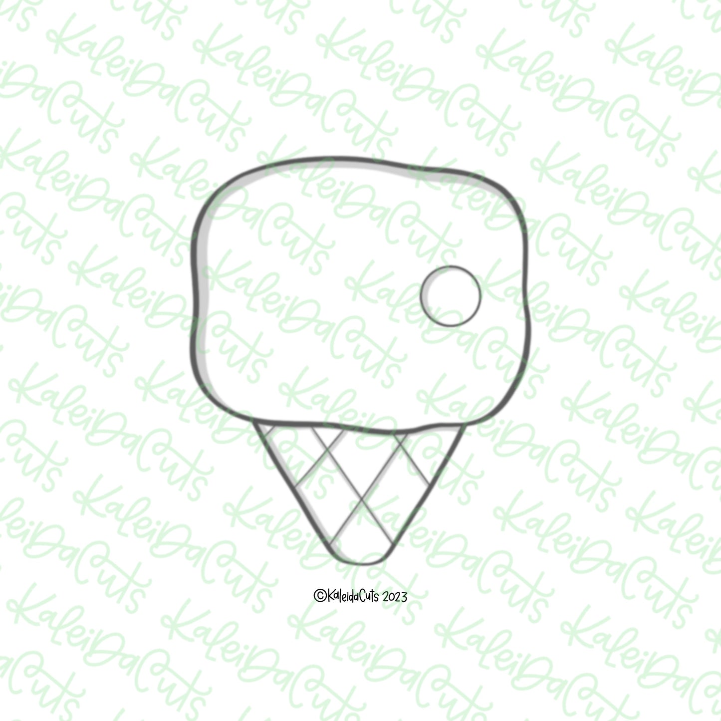 Hungry Ice Cream Cookie Cutter