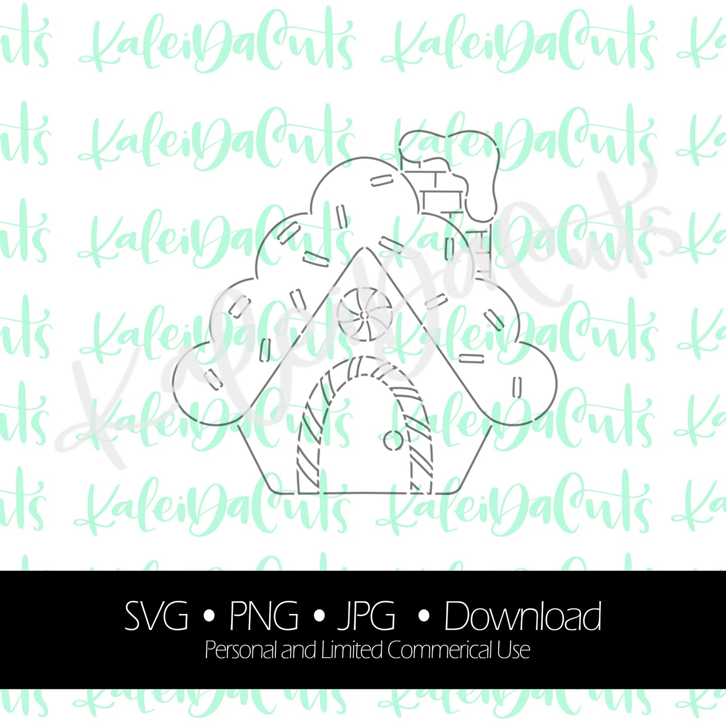 PYO Gingerbread House Stencil Digital Download.