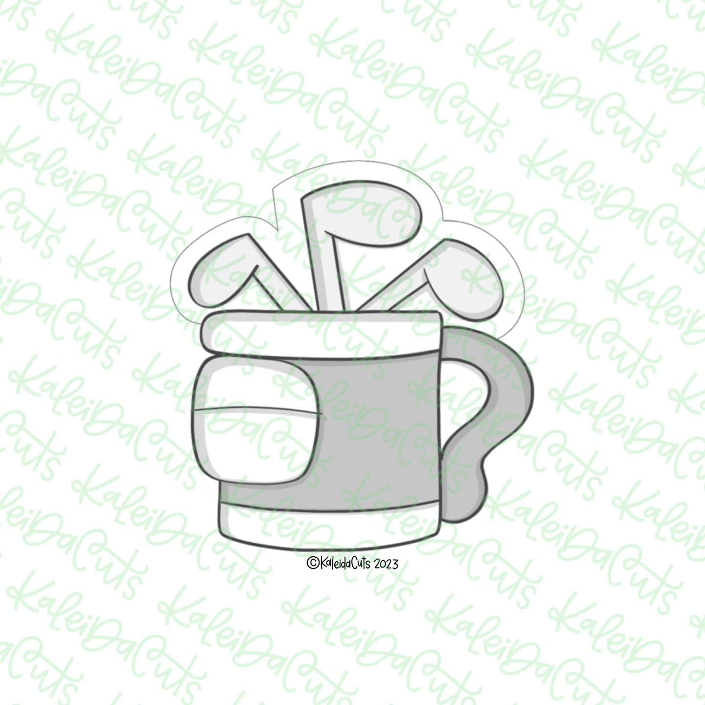 Golf Club Bag Cookie Cutter