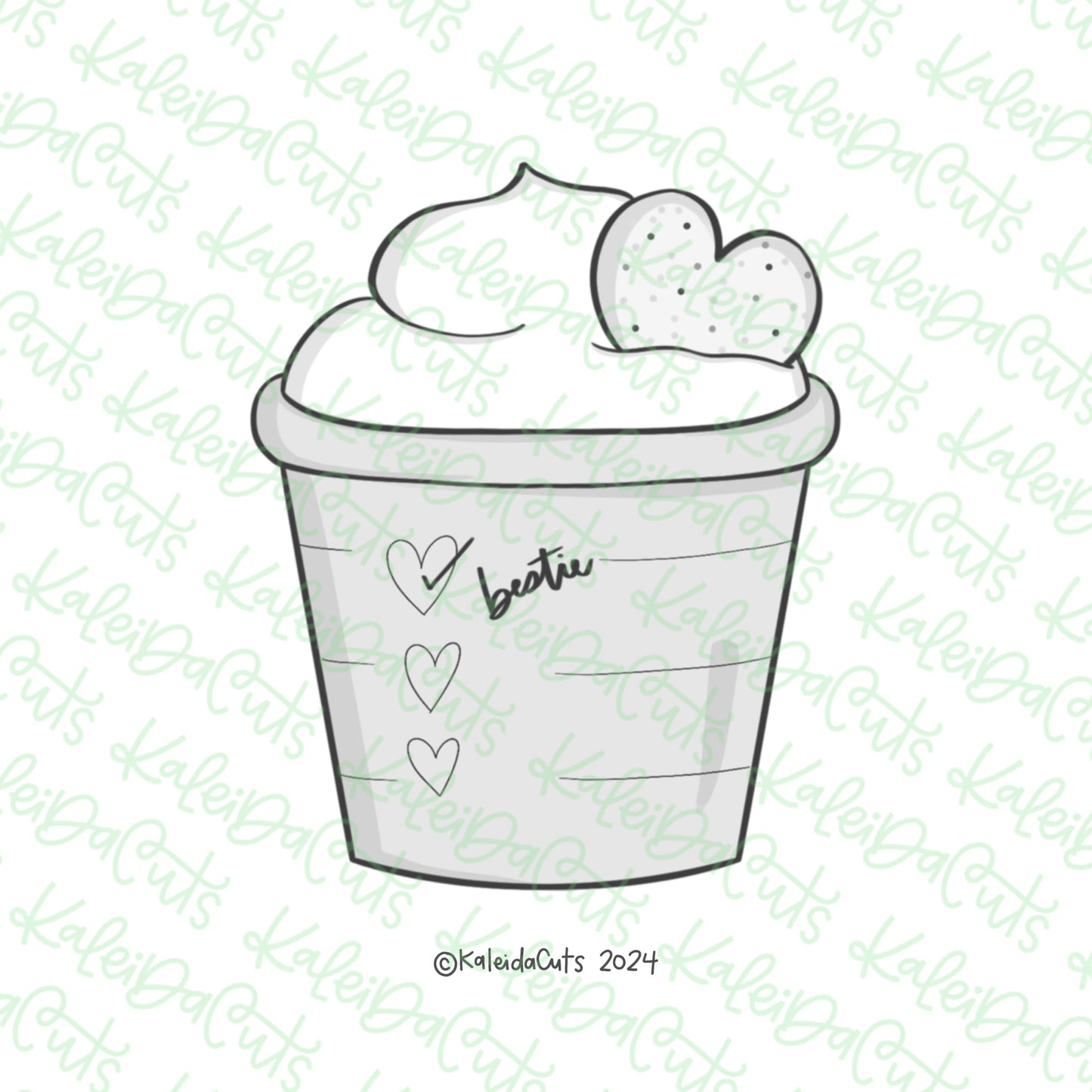 Heart Frappechino Cookie Cutter