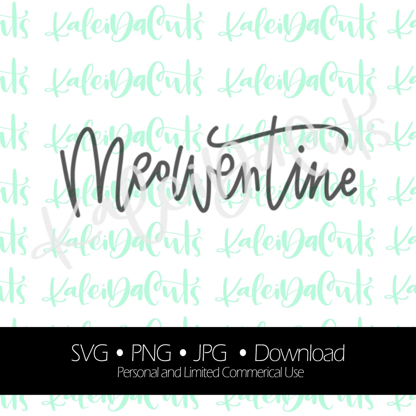 Meowentine Lettering. SVG.