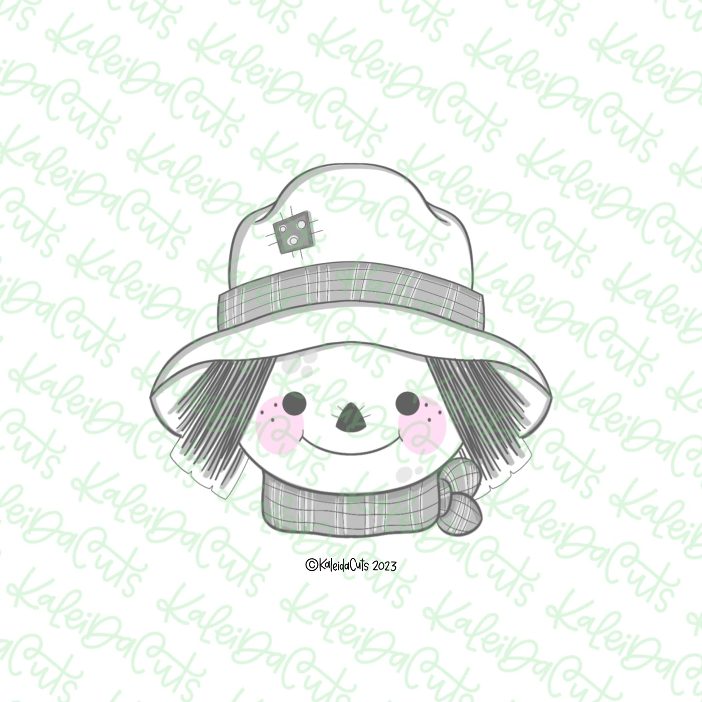 Scarecrow Face Scarf Cookie Cutter