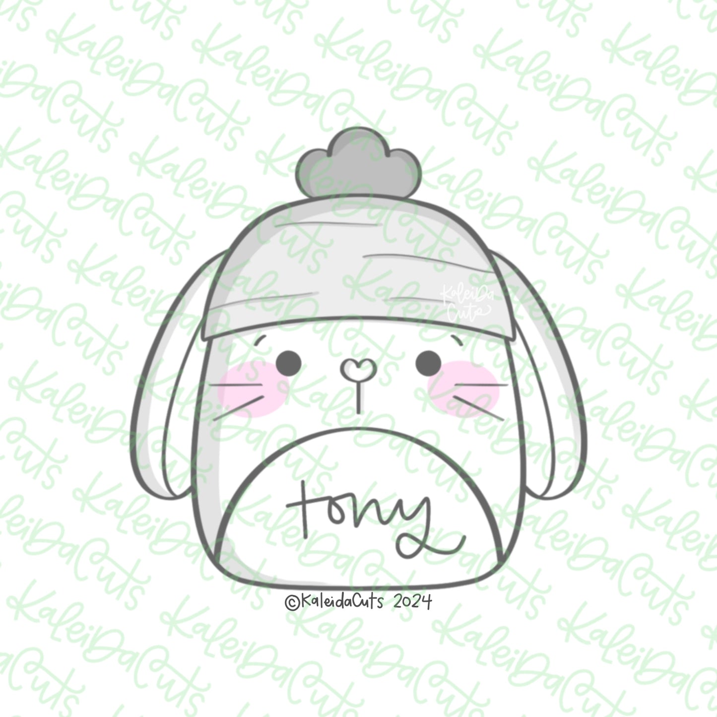 Bunny Carrot Hat Plush Cookie Cutter