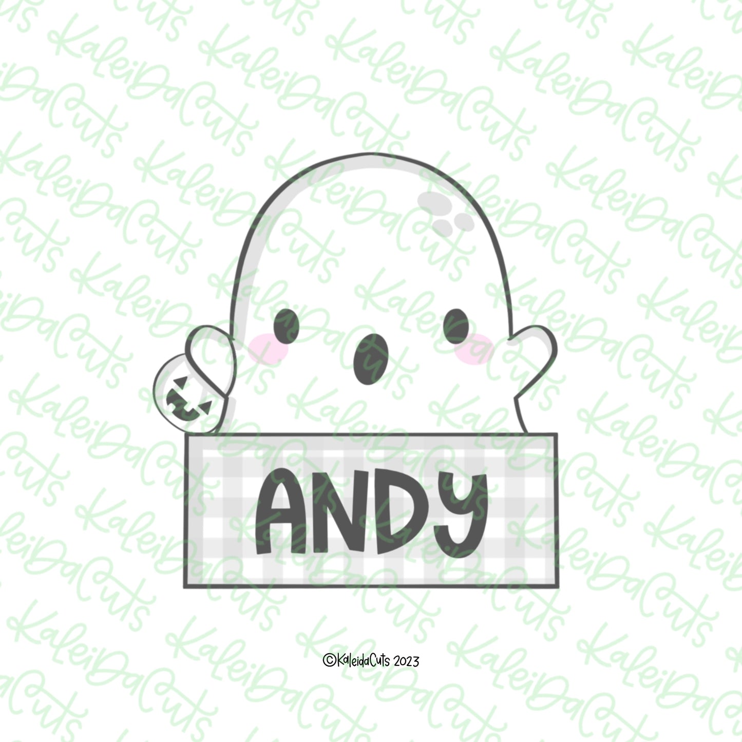 Ghost Plaque 2023 Cookie Cutter