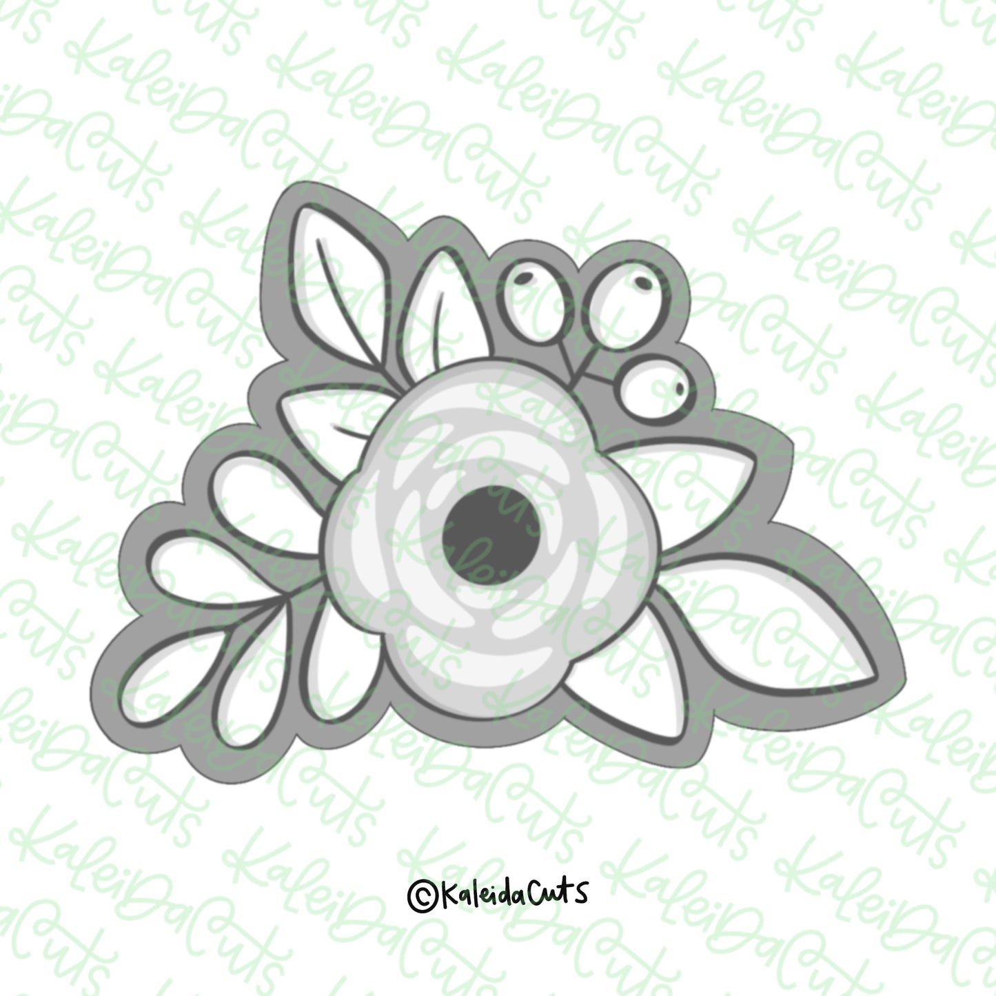 Floral Cluster 4 Cookie Cutter