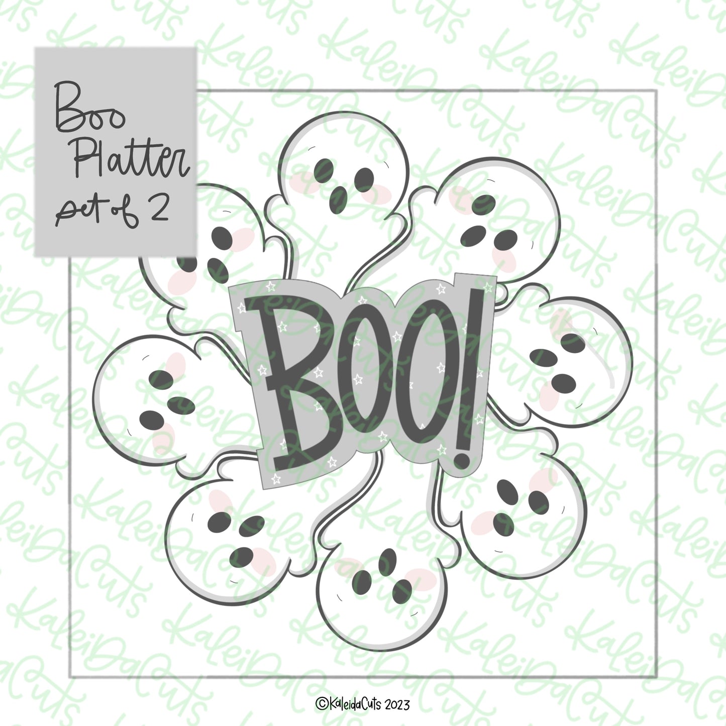 Ghost Platter Cookie Cutter Set of 2