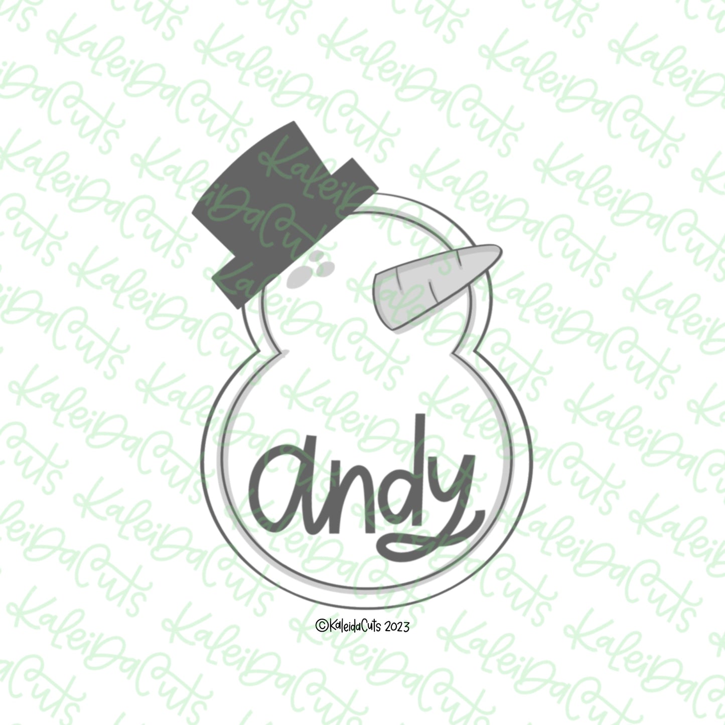 Snowman Outline Cookie Cutter