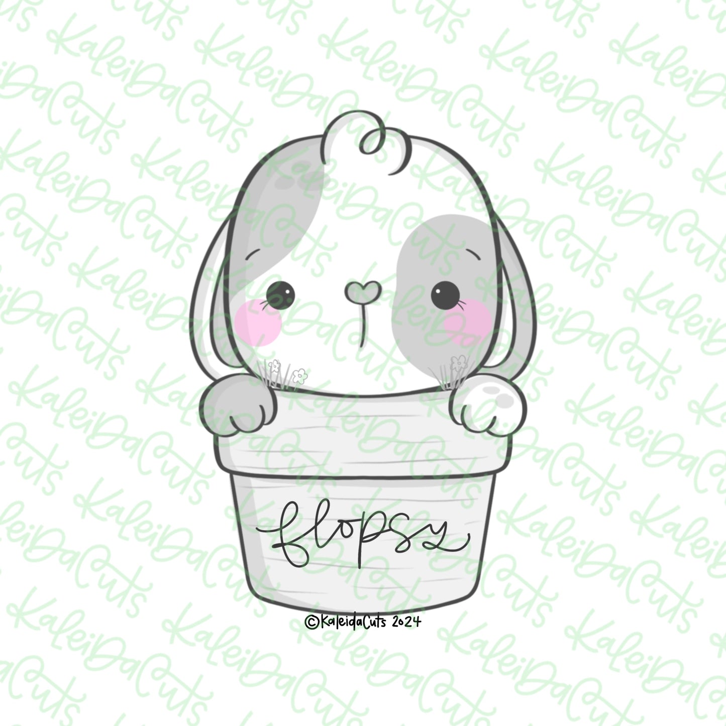 Potted Bunny Cookie Cutter