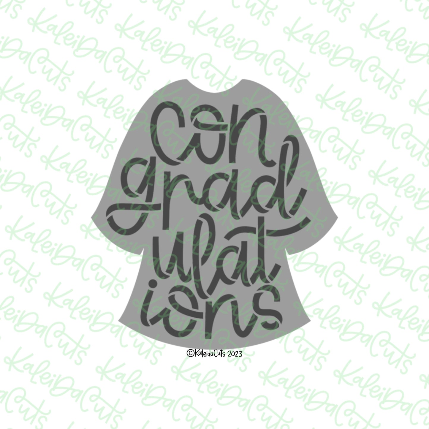 PYO Grad Gown Cookie Cutter