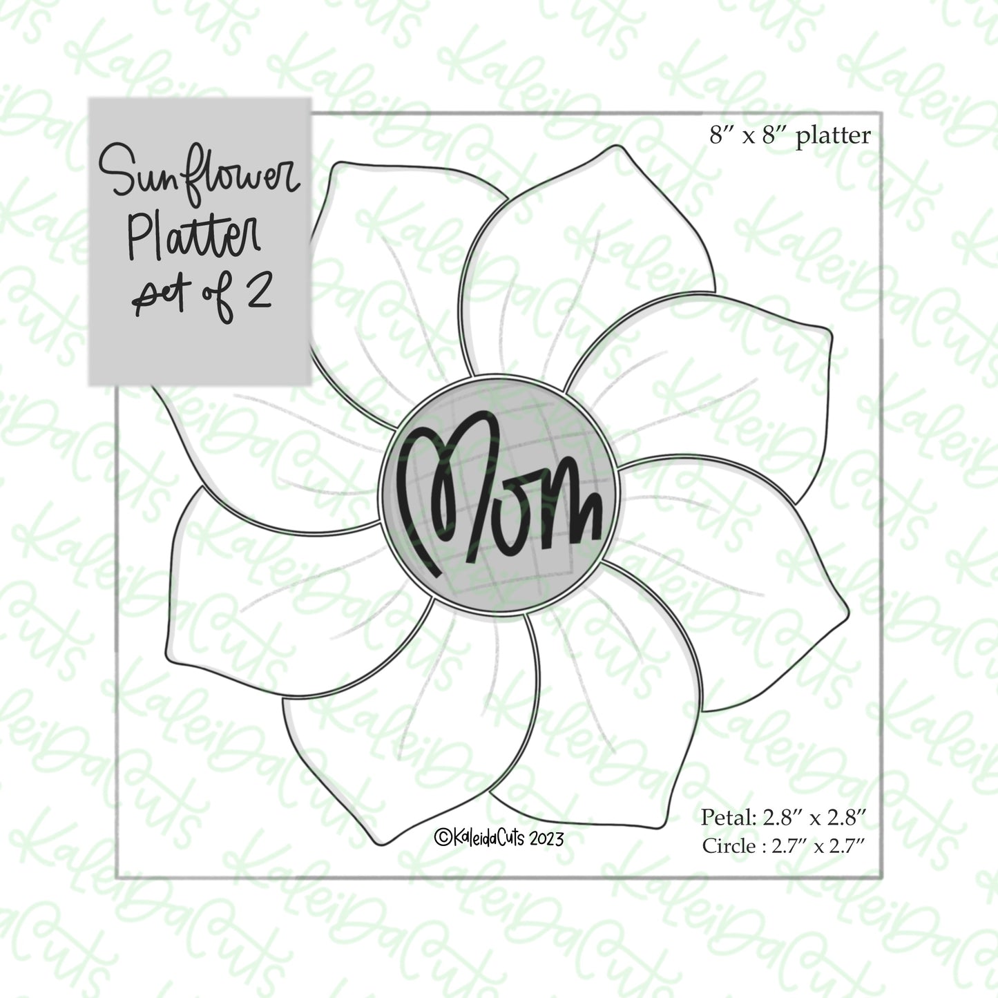 Sunflower Platter Circle Set of 2 Cookie Cutters