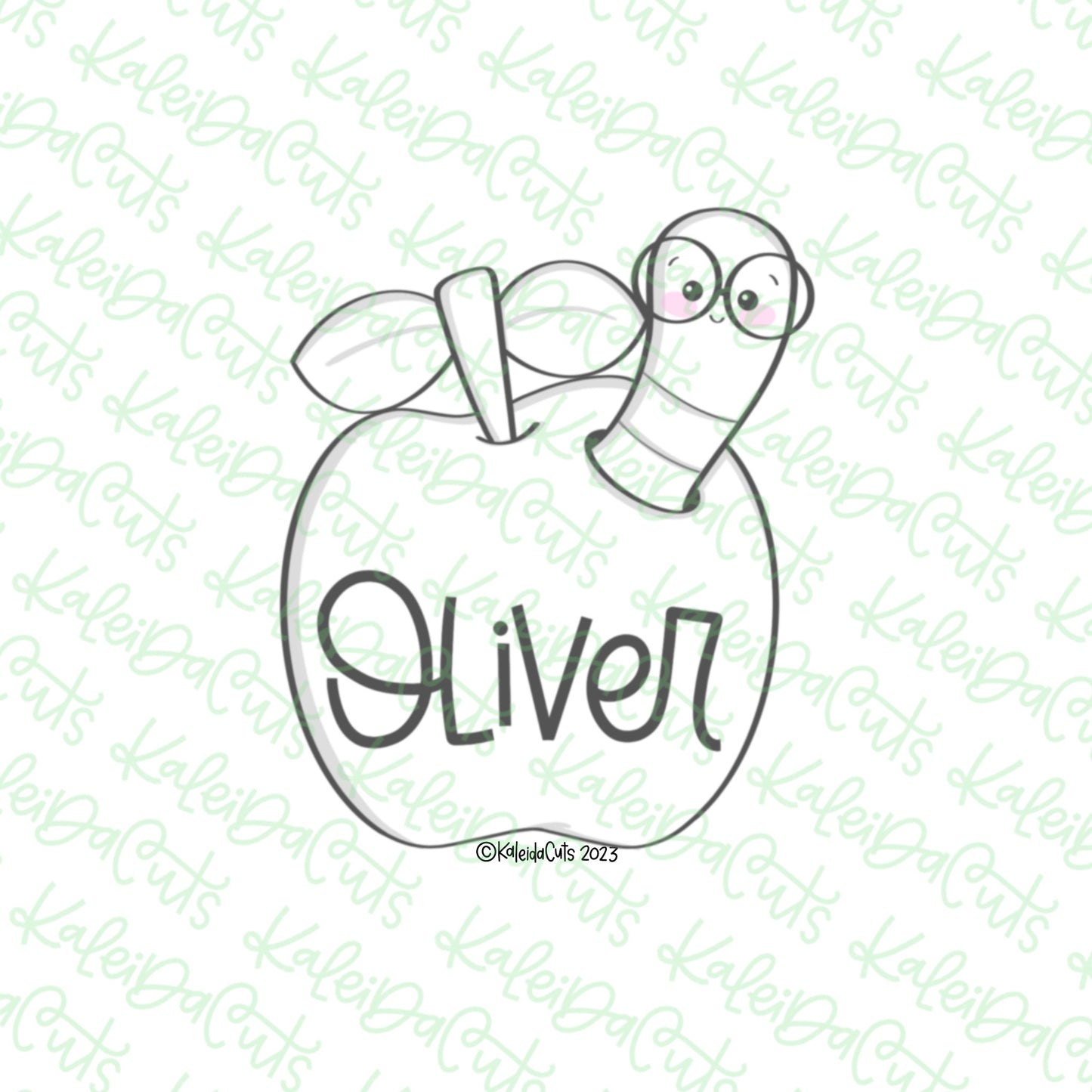 Bookworm Apple 2023 Cookie Cutter