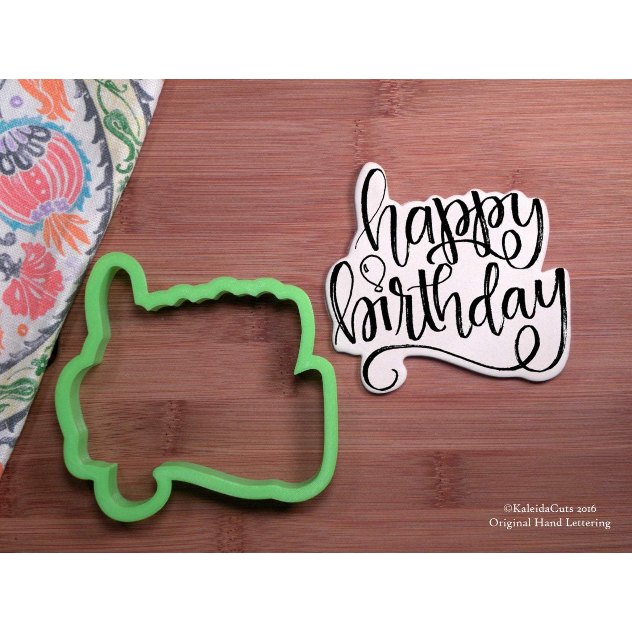 Happy Birthday Embosser Stamp & Cookie Cutter Set - UK Happy Birthday Embosser Stamp & Cookie Cutter Set - UK