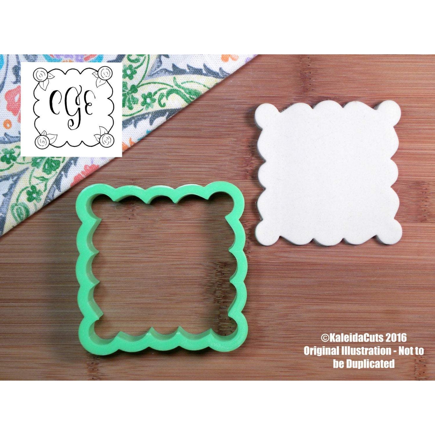 Cadie Monogram Plaque Cookie Cutter