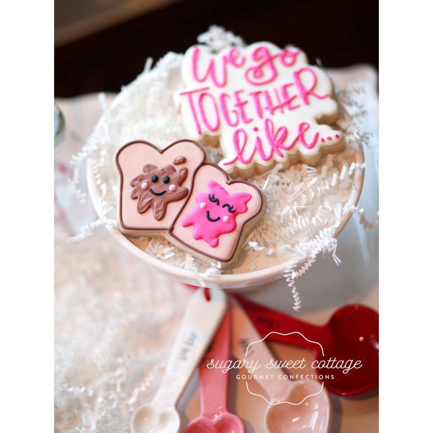 We Go Together Like ...Hand Lettered Cookie Cutter