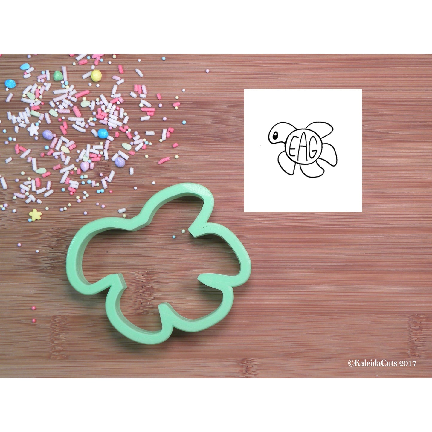 Turtle Monogram Cookie Cutter