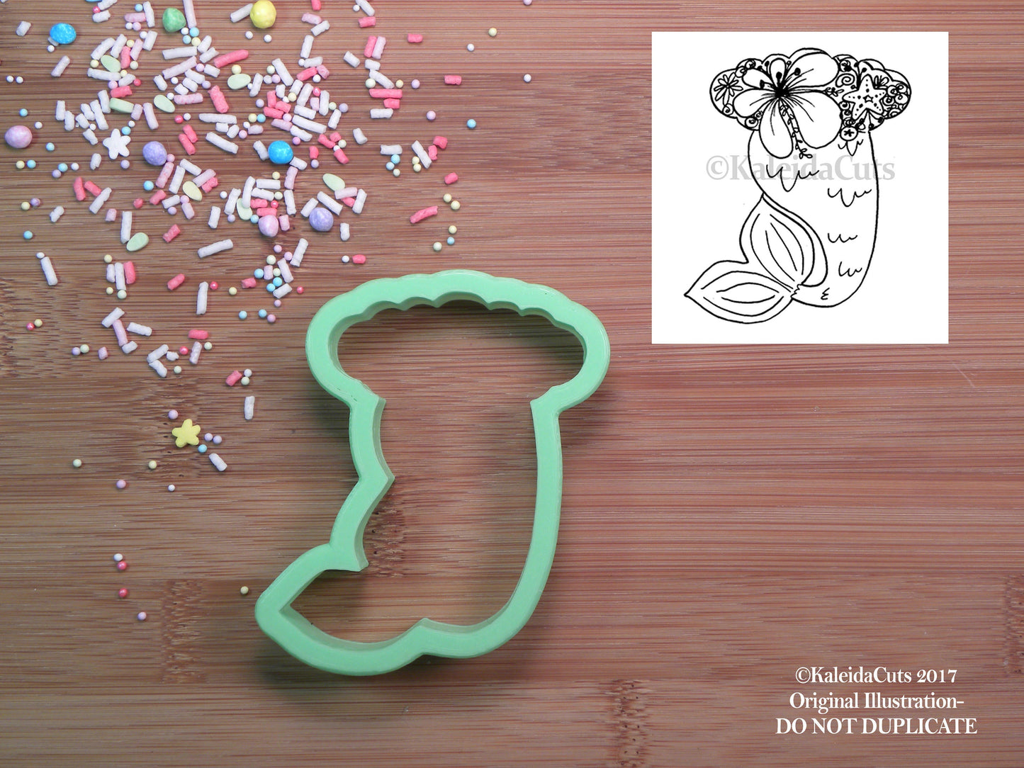Mermaid Flower Tail Cookie Cutter