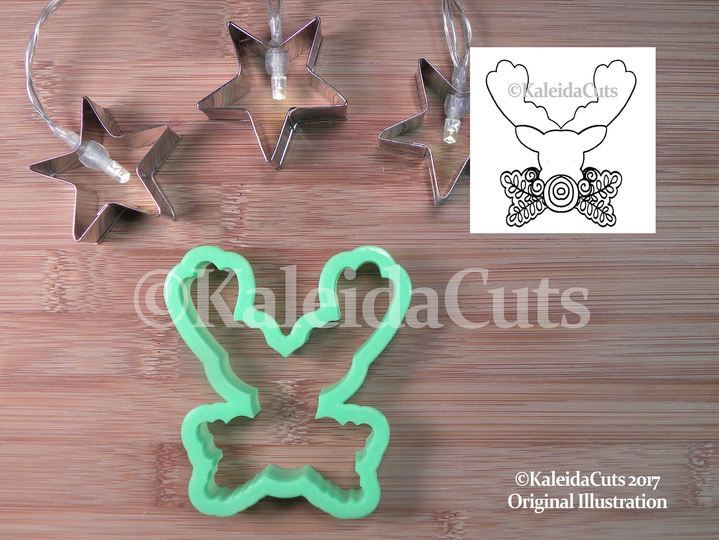 Deer Antler Floral Cookie Cutter
