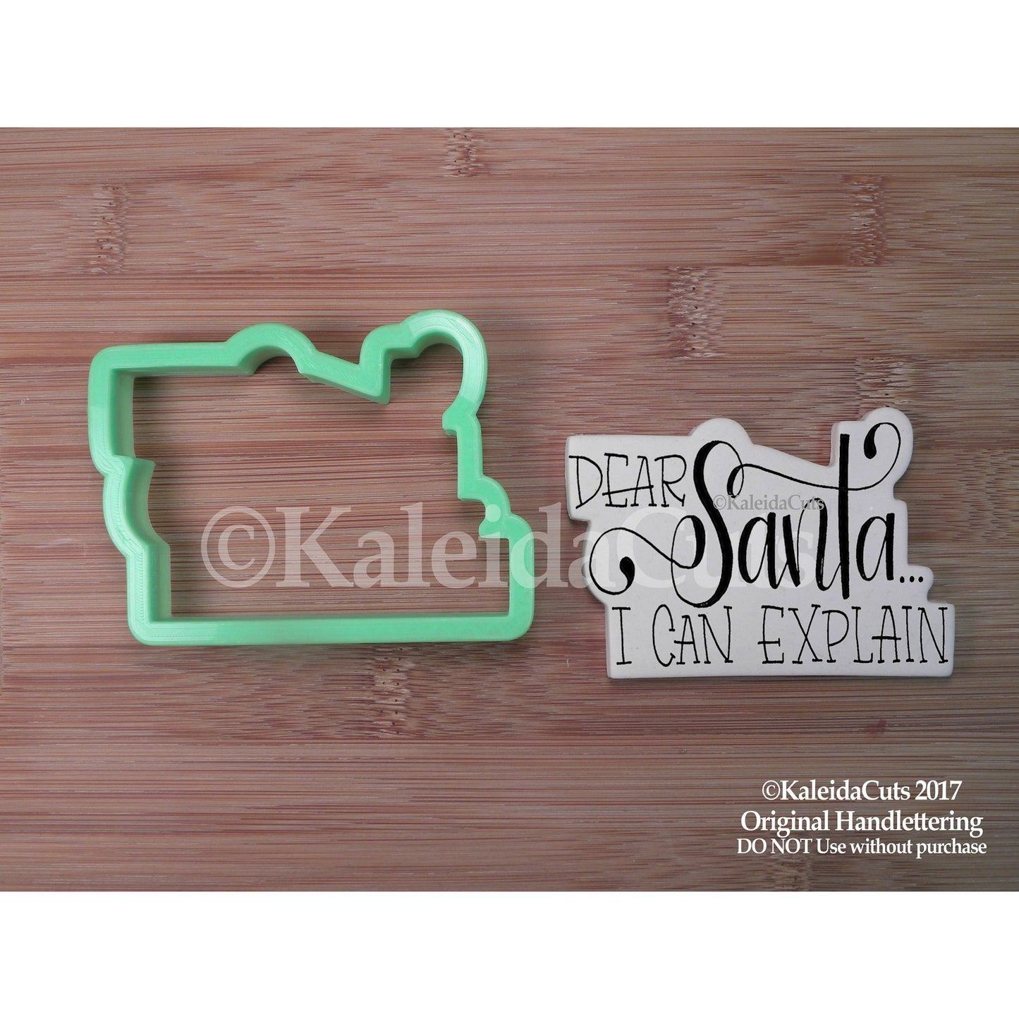 Dear Santa Lettering Cookie Cutter