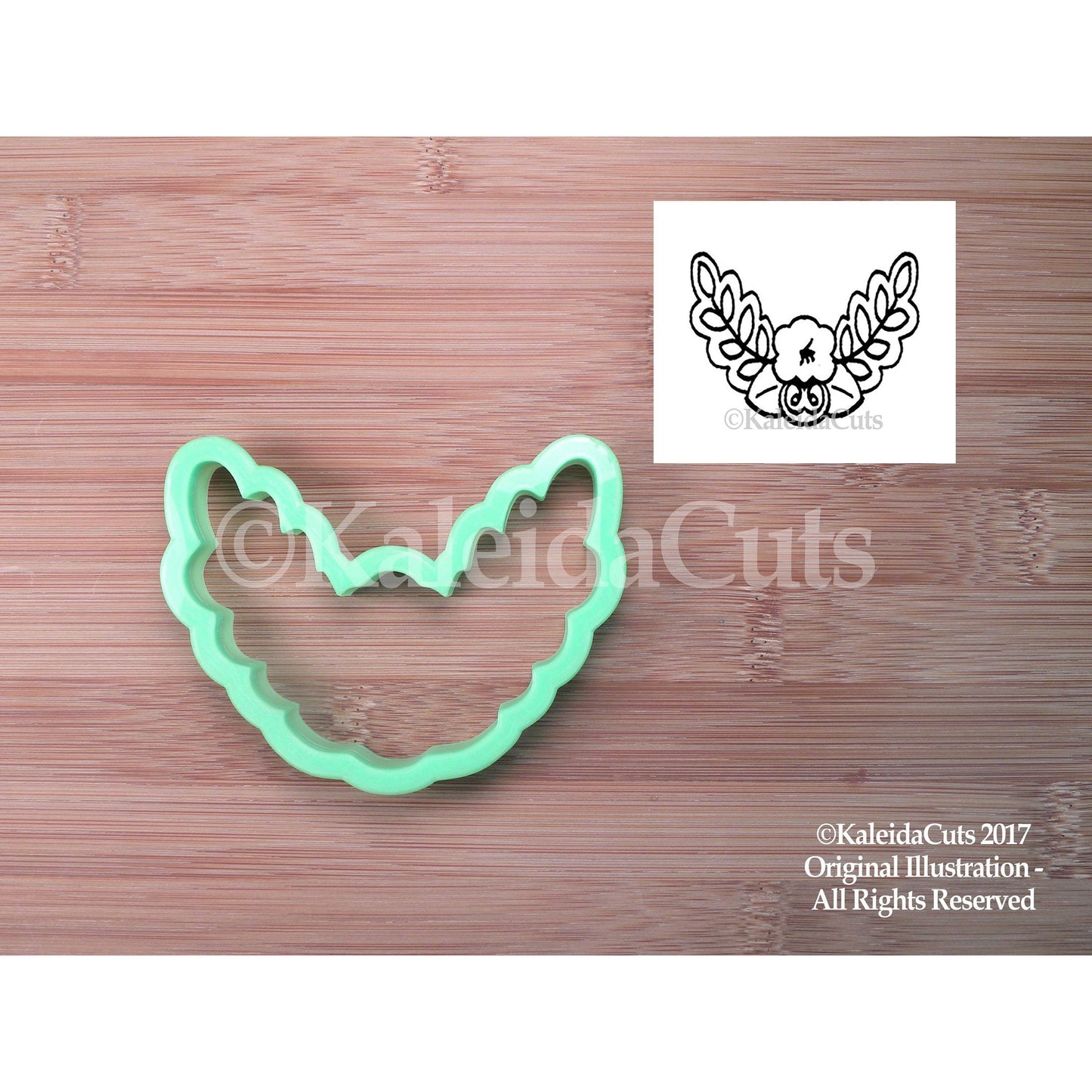 Rose Leaf Banner Cookie Cutter