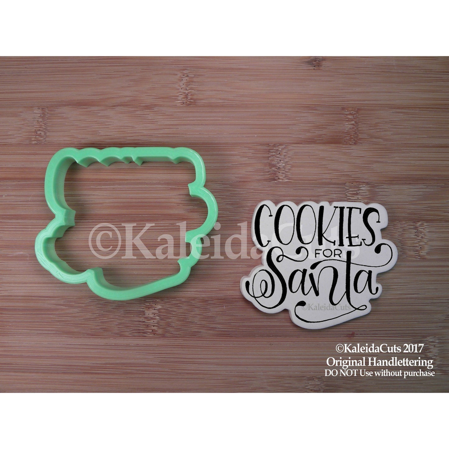 Cookies for Santa Lettering Cookie Cutter