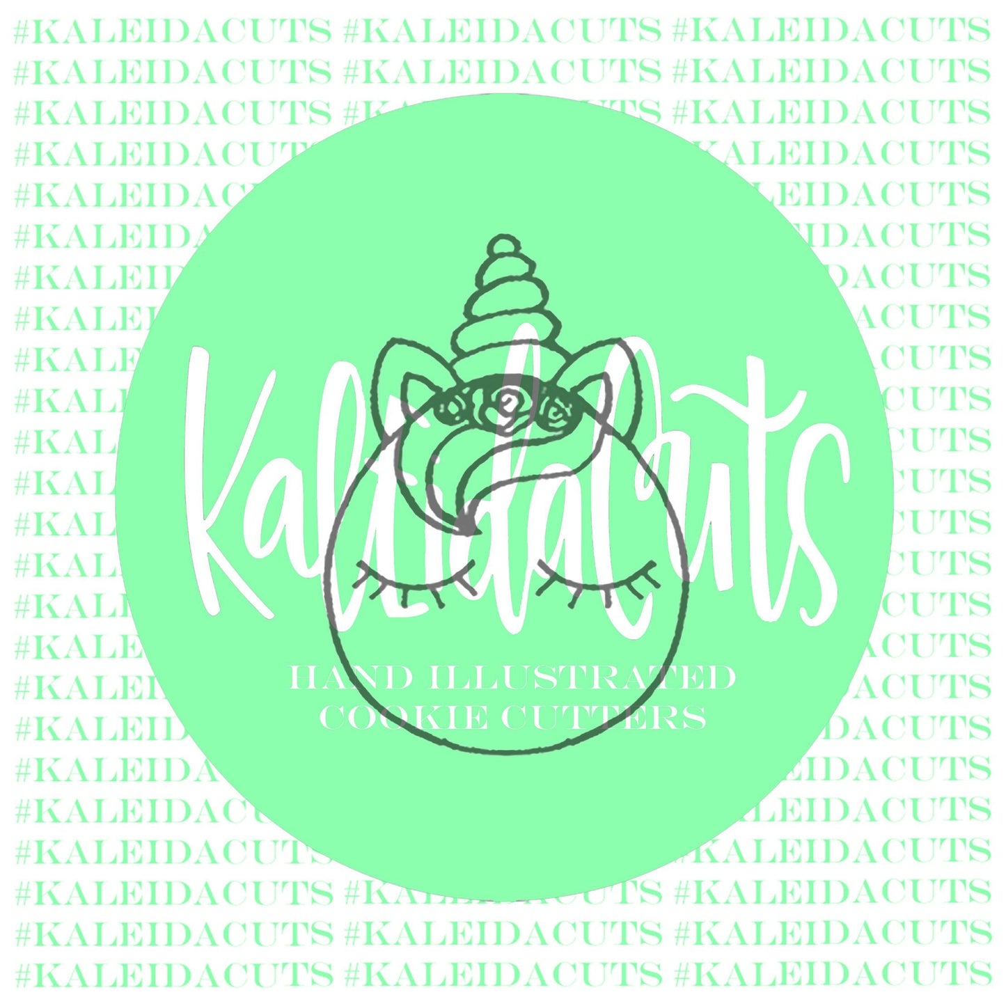 Oval Unicorn Cookie Cutter