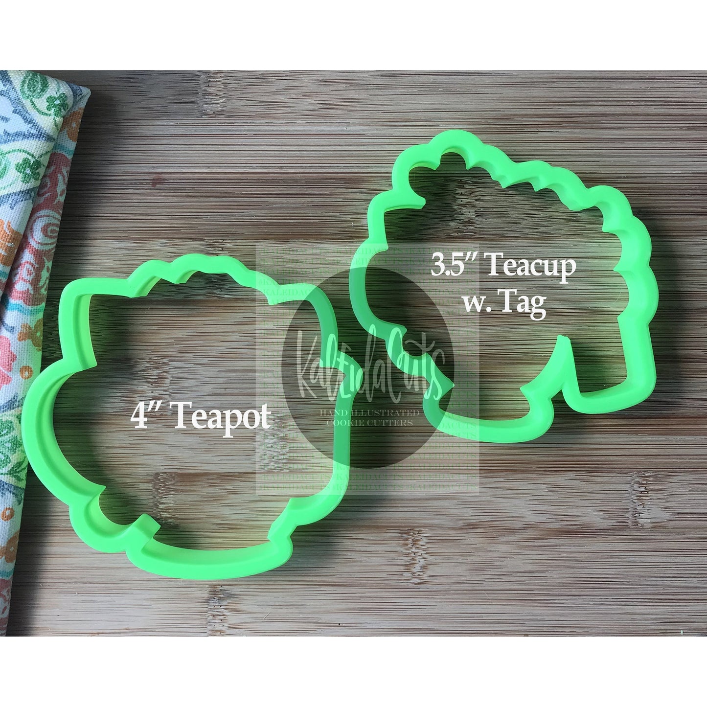 Floral Teacup with Tag Cookie Cutter