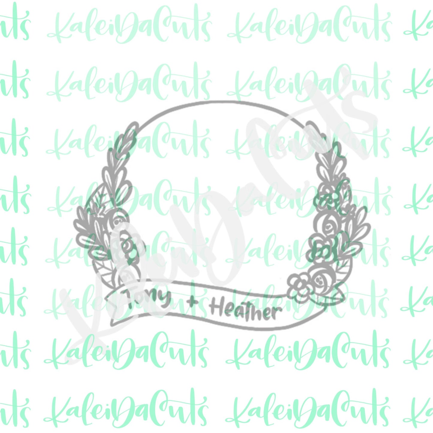 Floral Circle Banner Cookie Cutter