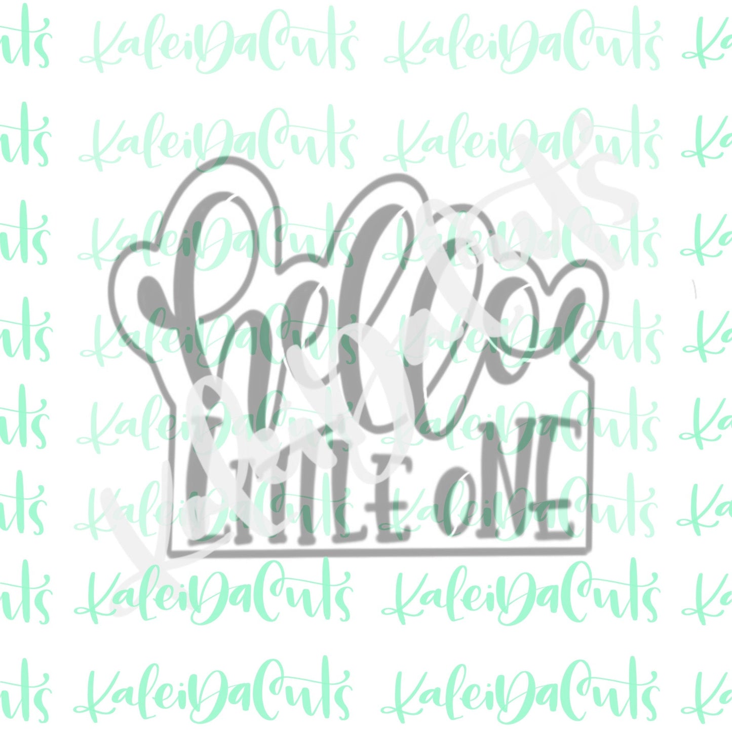 Hello Plaque Cookie Cutter