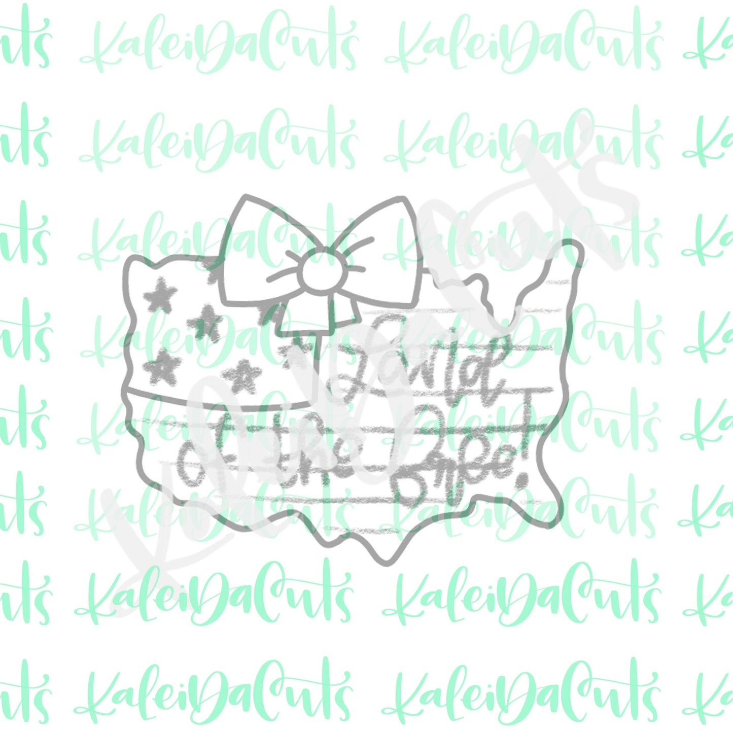 USA Bow Cookie Cutter
