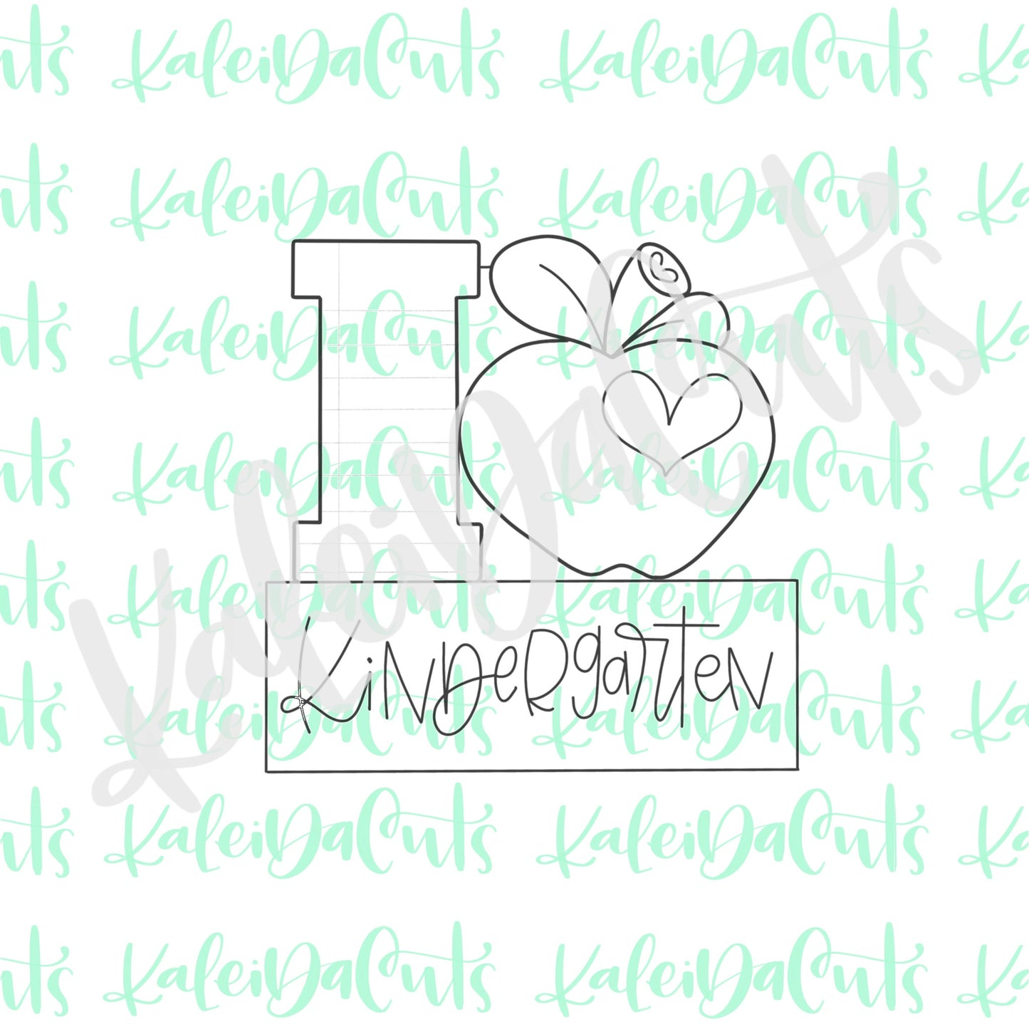 Apple Heart Plaque Cookie Cutter