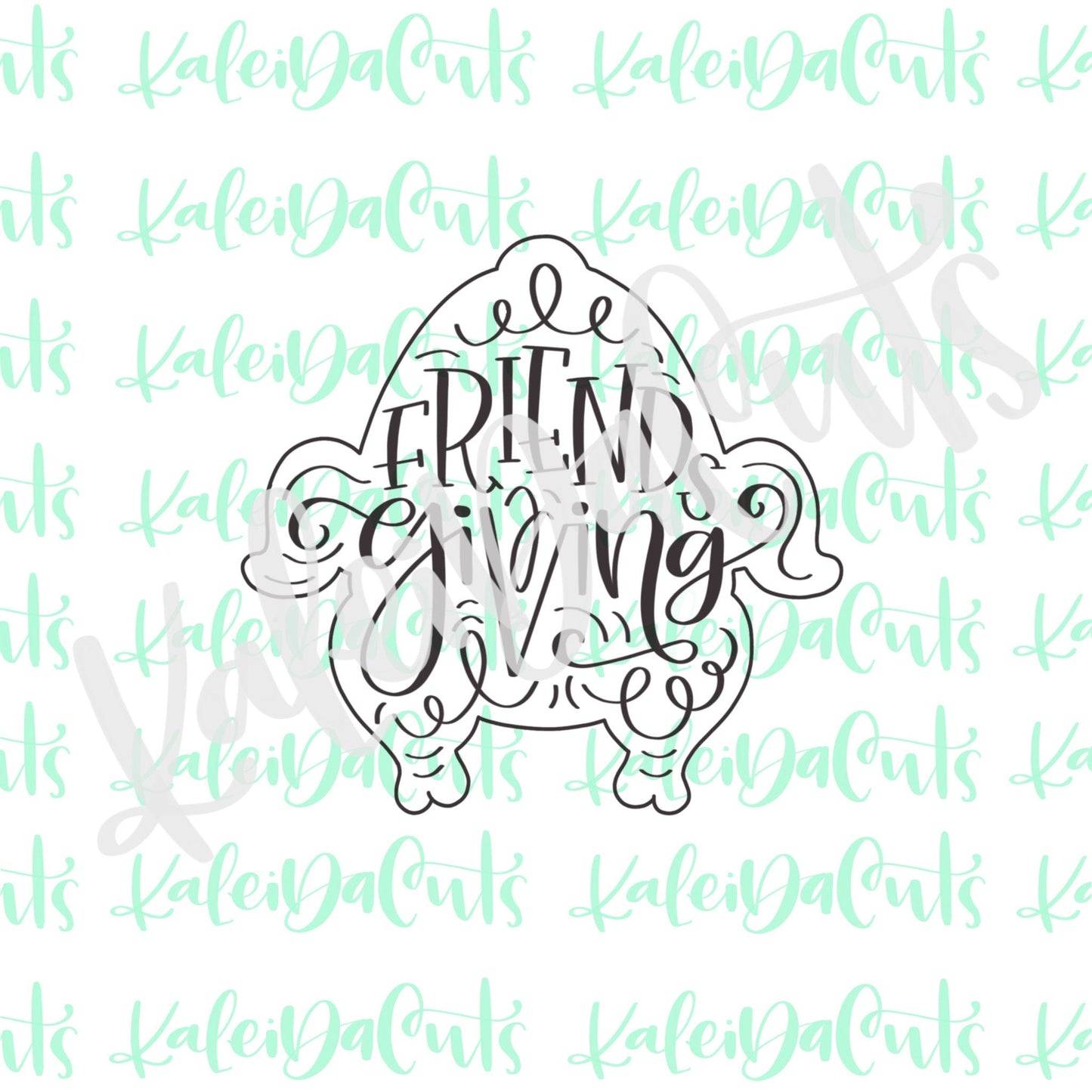 Friendsgiving Cookie Cutter (Lettering not included)