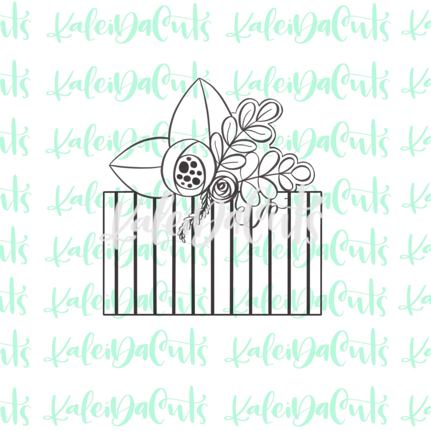 Floral Present Cookie Cutter