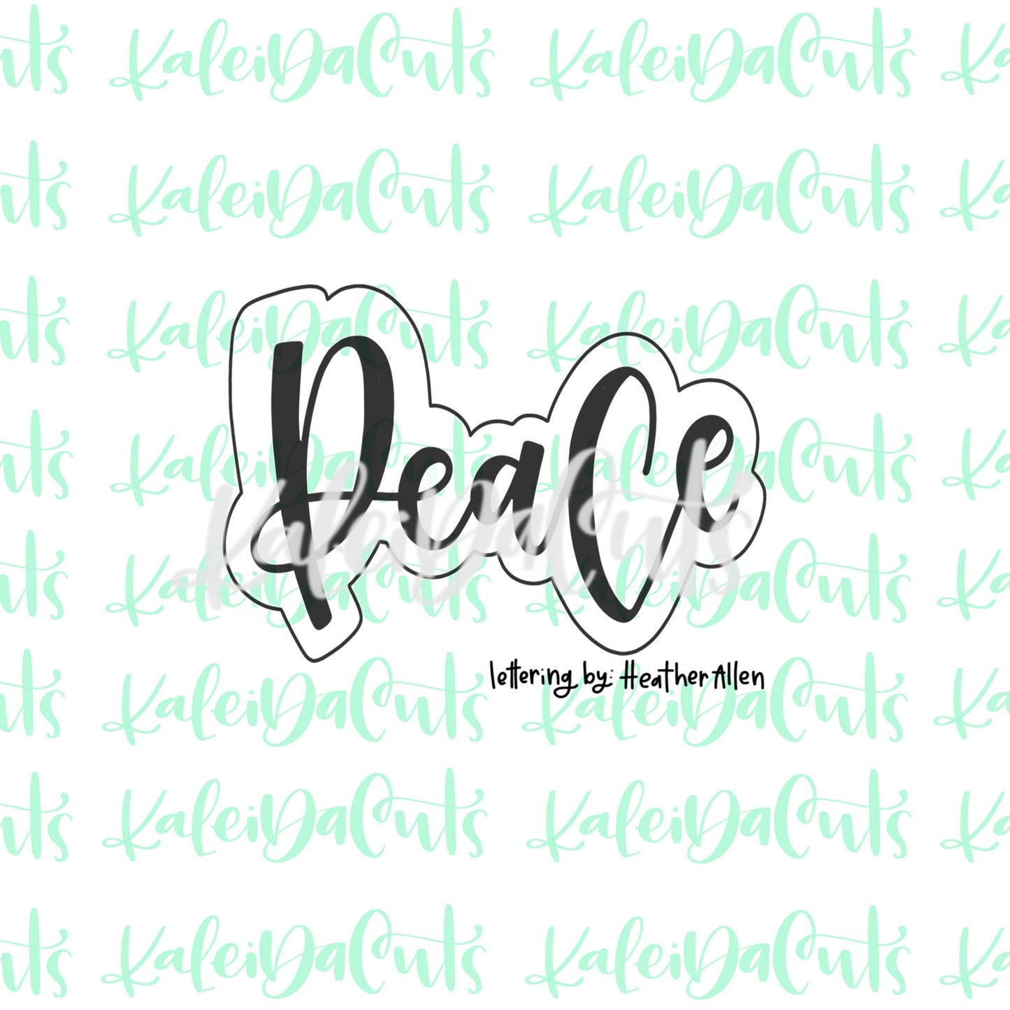 Peace Lettering Cookie Cutter