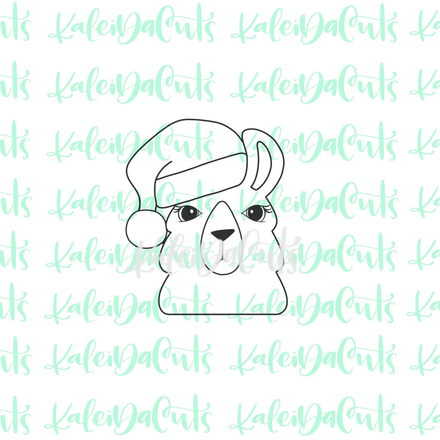Santa Llama Cookie Cutter