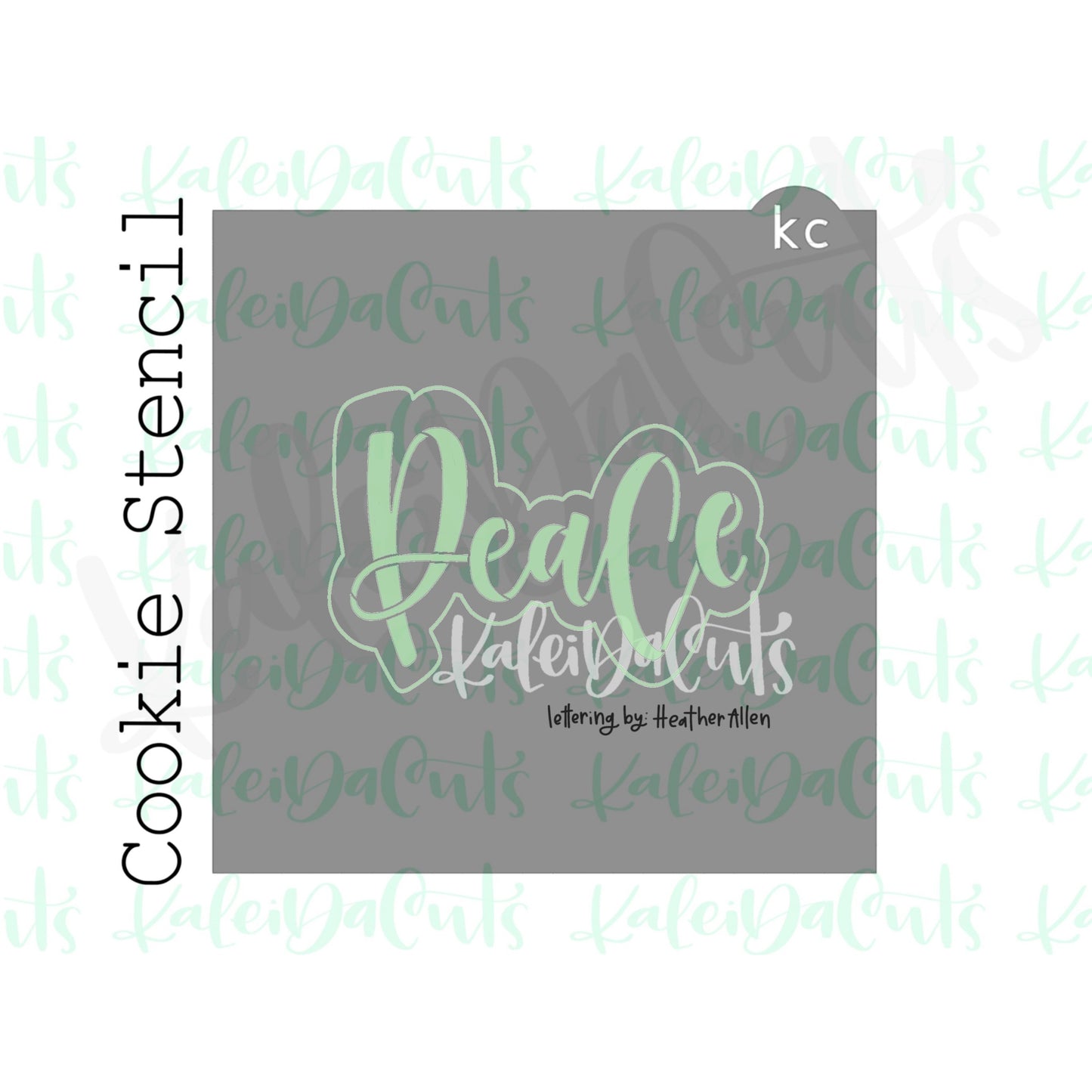 Peace Stencil (matches 4" cookie cutter)