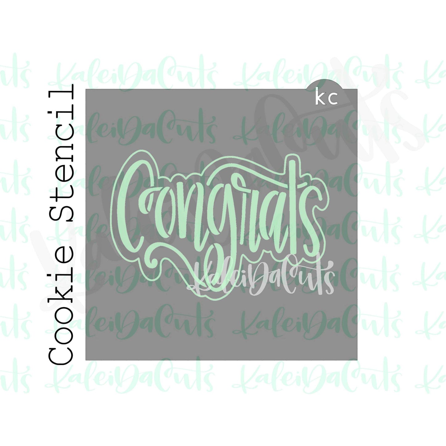 Congrats Stencil (4" design)