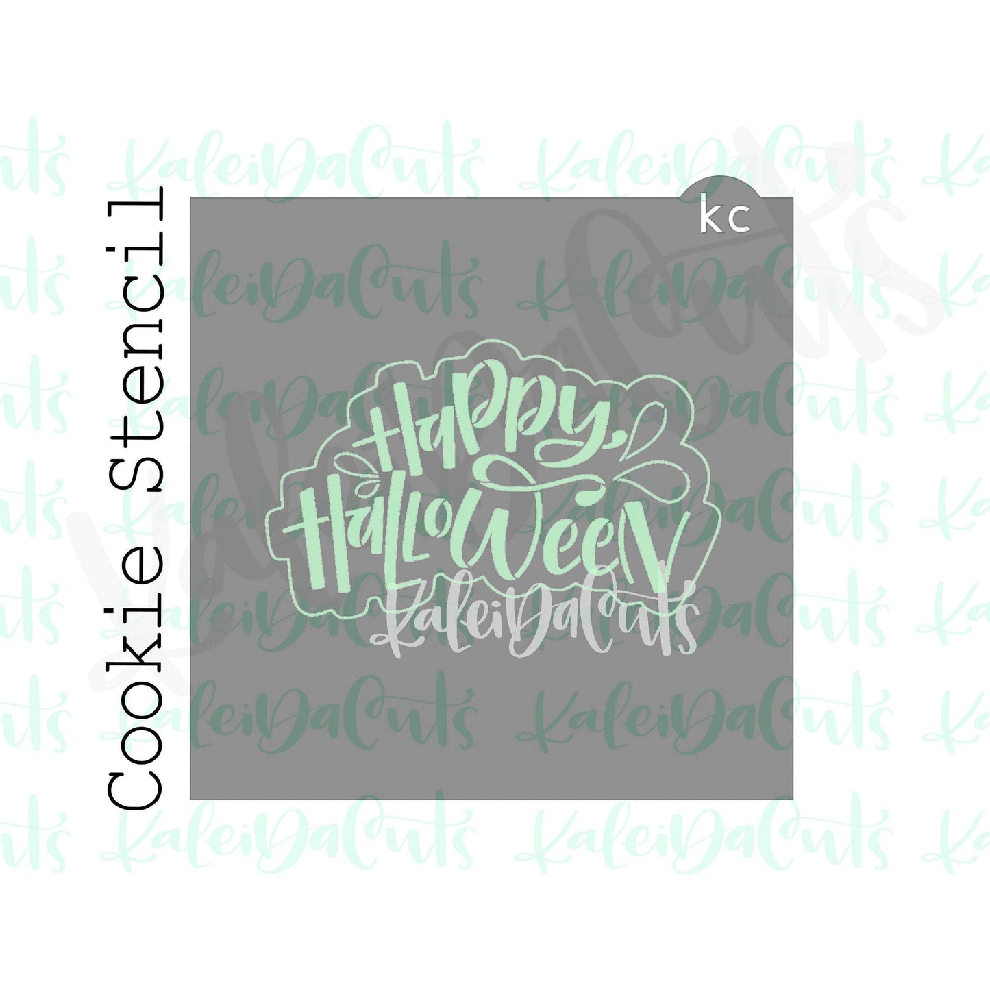 Happy Halloween Stencil (4" design)
