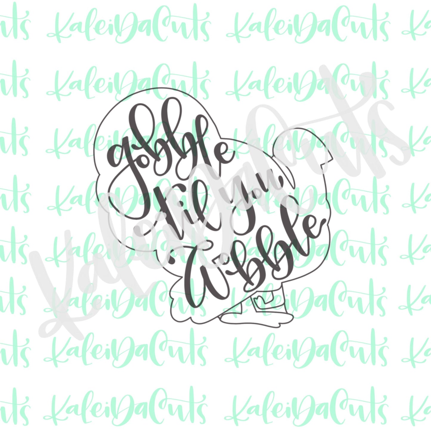 Turkey Silhouette Cookie Cutter (Lettering not included)