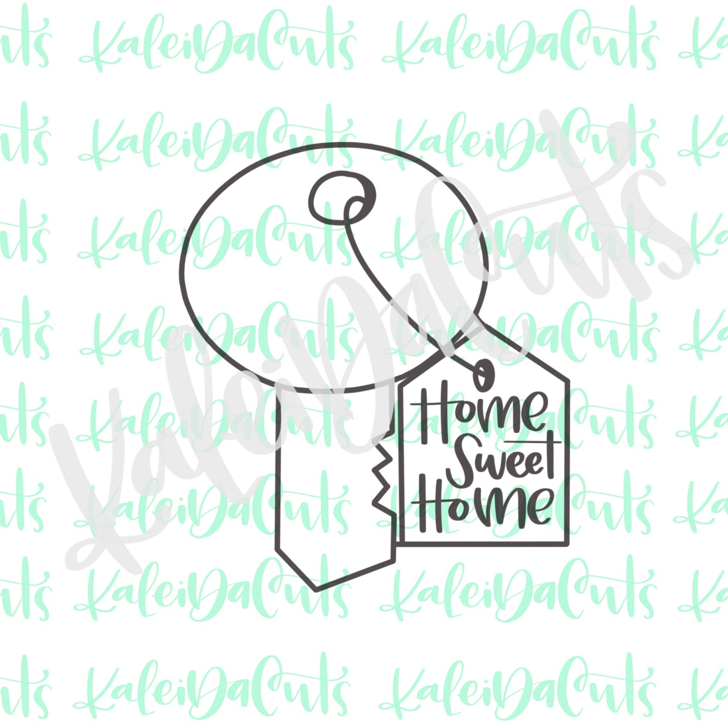 Key with Tag Cookie Cutter