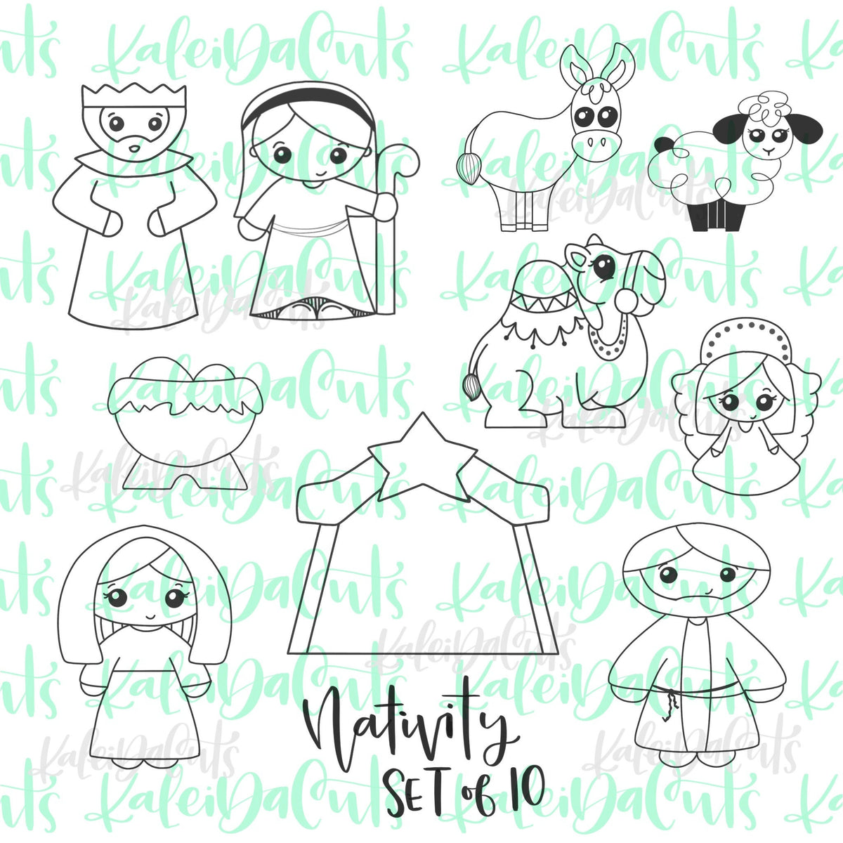 Nativity Set of 10 Cookie Cutters