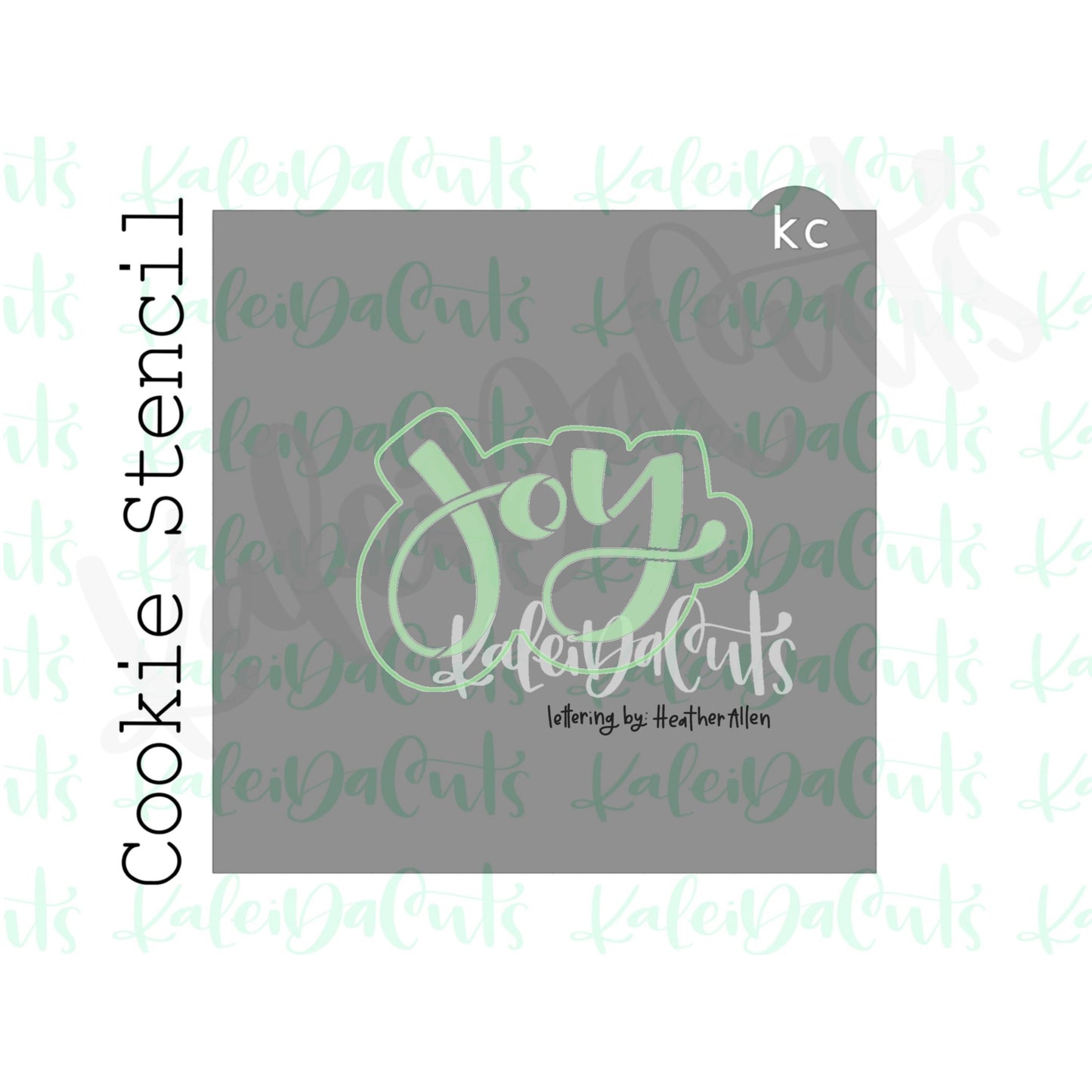 Joy Stencil (matches 4" cookie cutter)