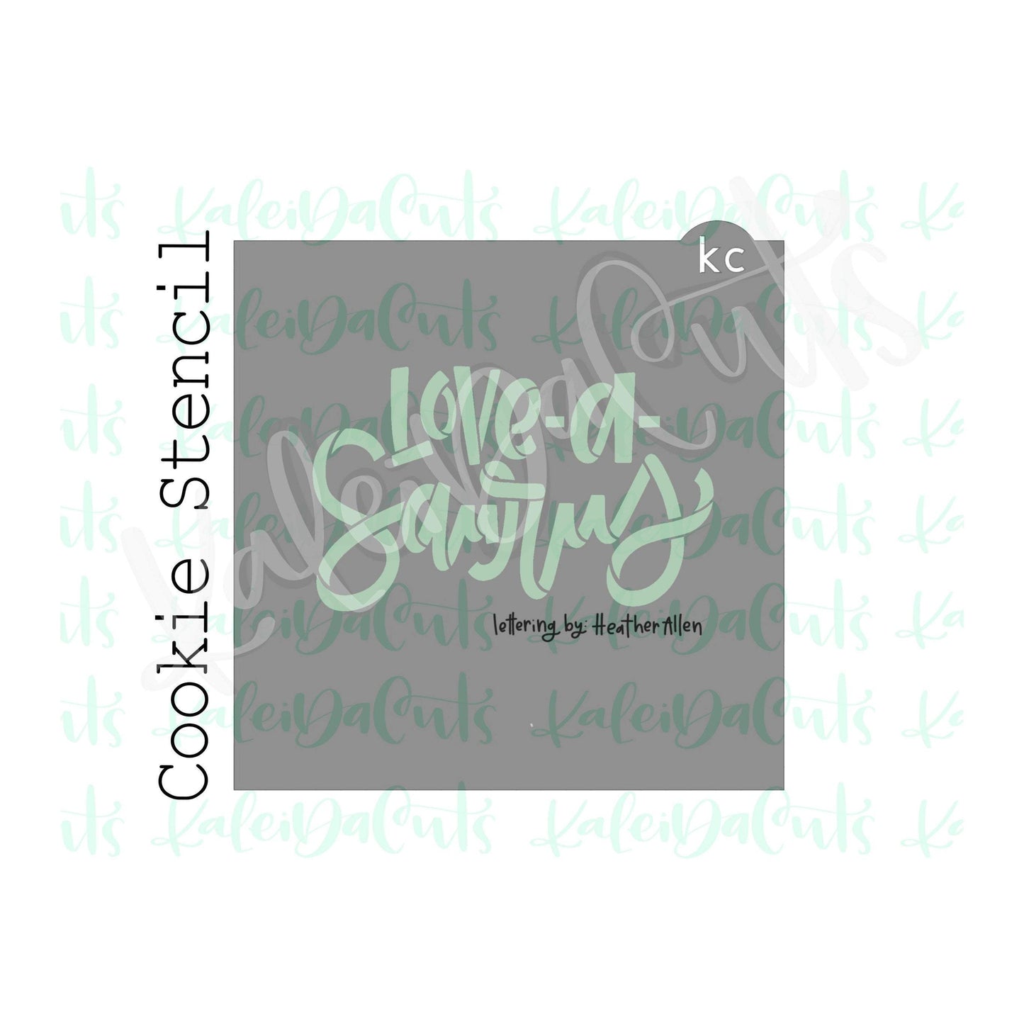 4" Love A Saurus Stencil