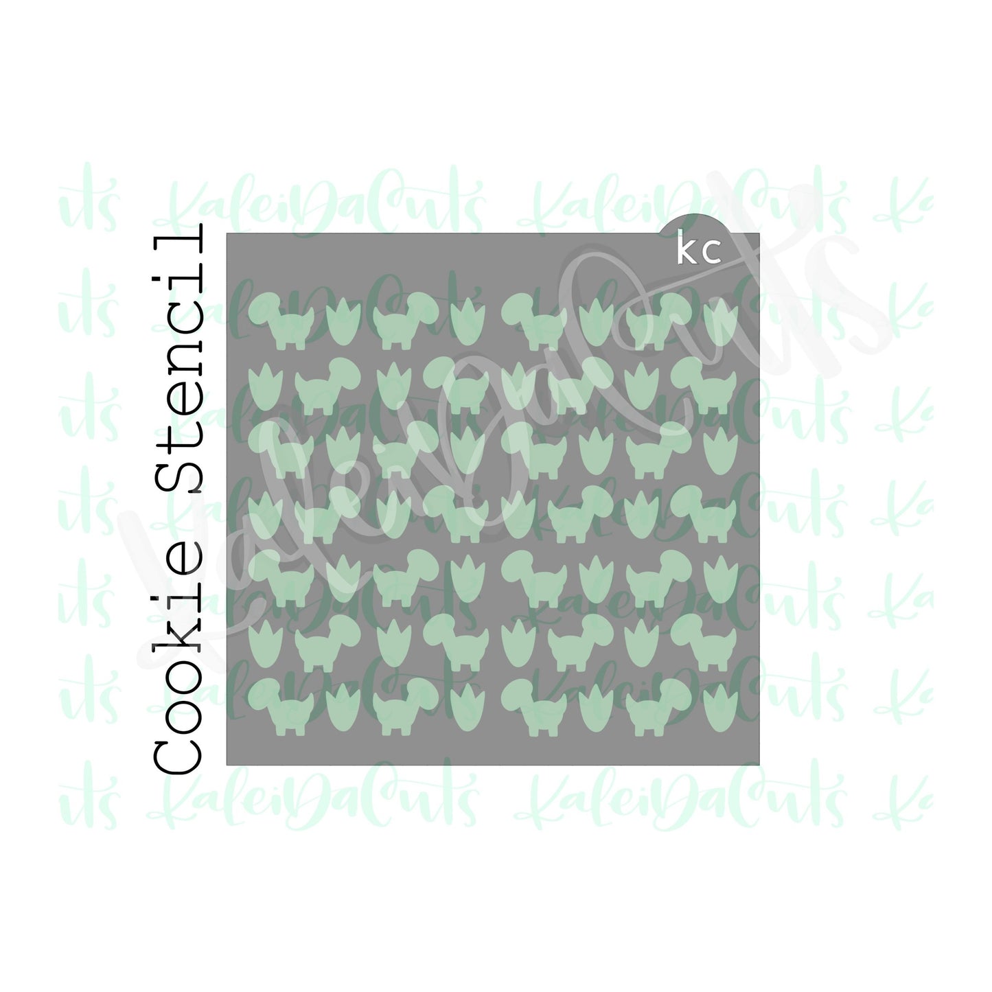 Dino Feet Pattern Stencil