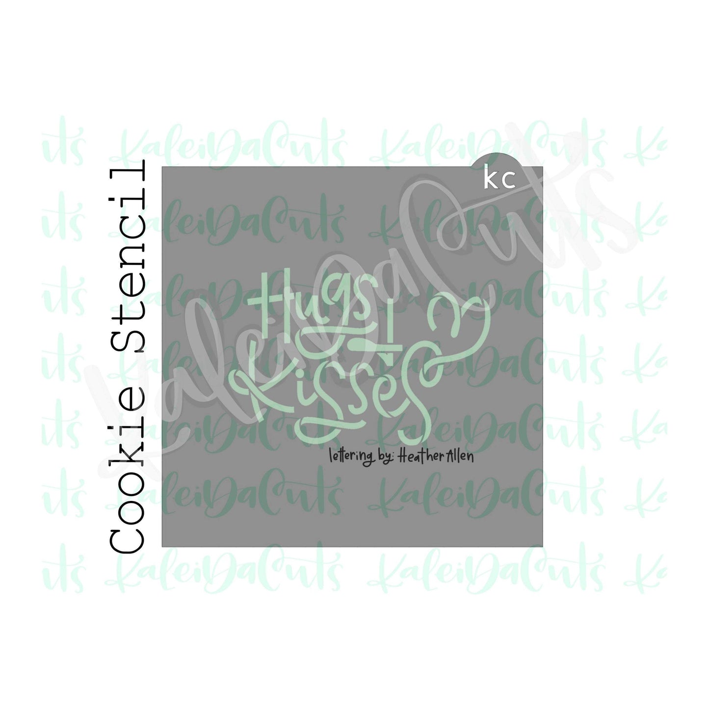 4" Hugs and Kisses Stencil