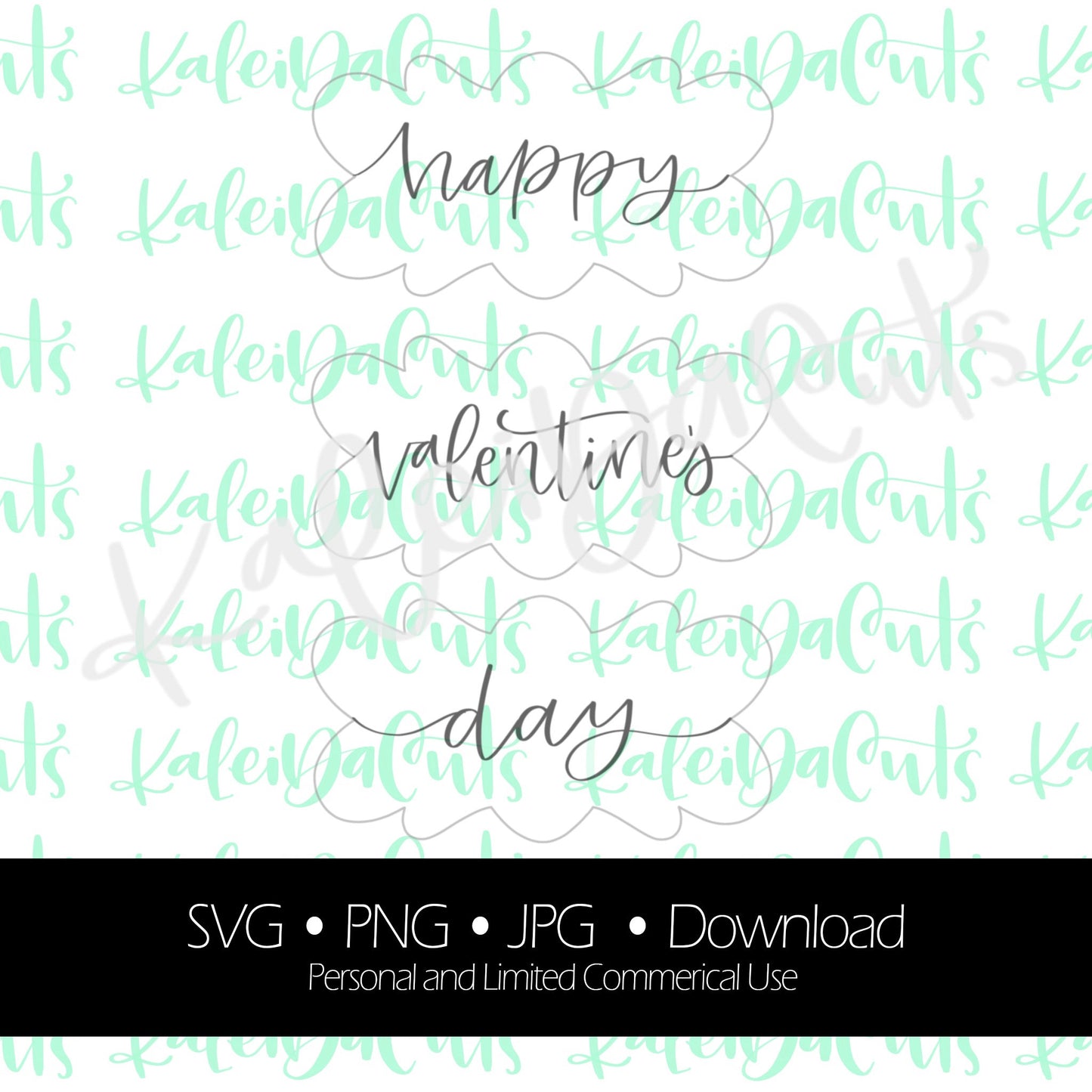 Happy Valentine's Day. Nancy plaque lettering combo. Digital Download. SVG.