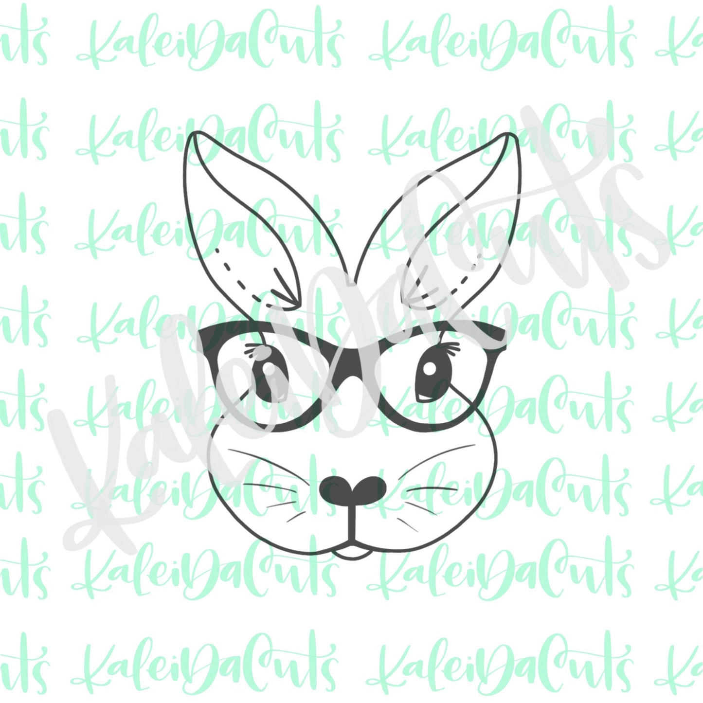 Hipster Bunny Cookie Cutter