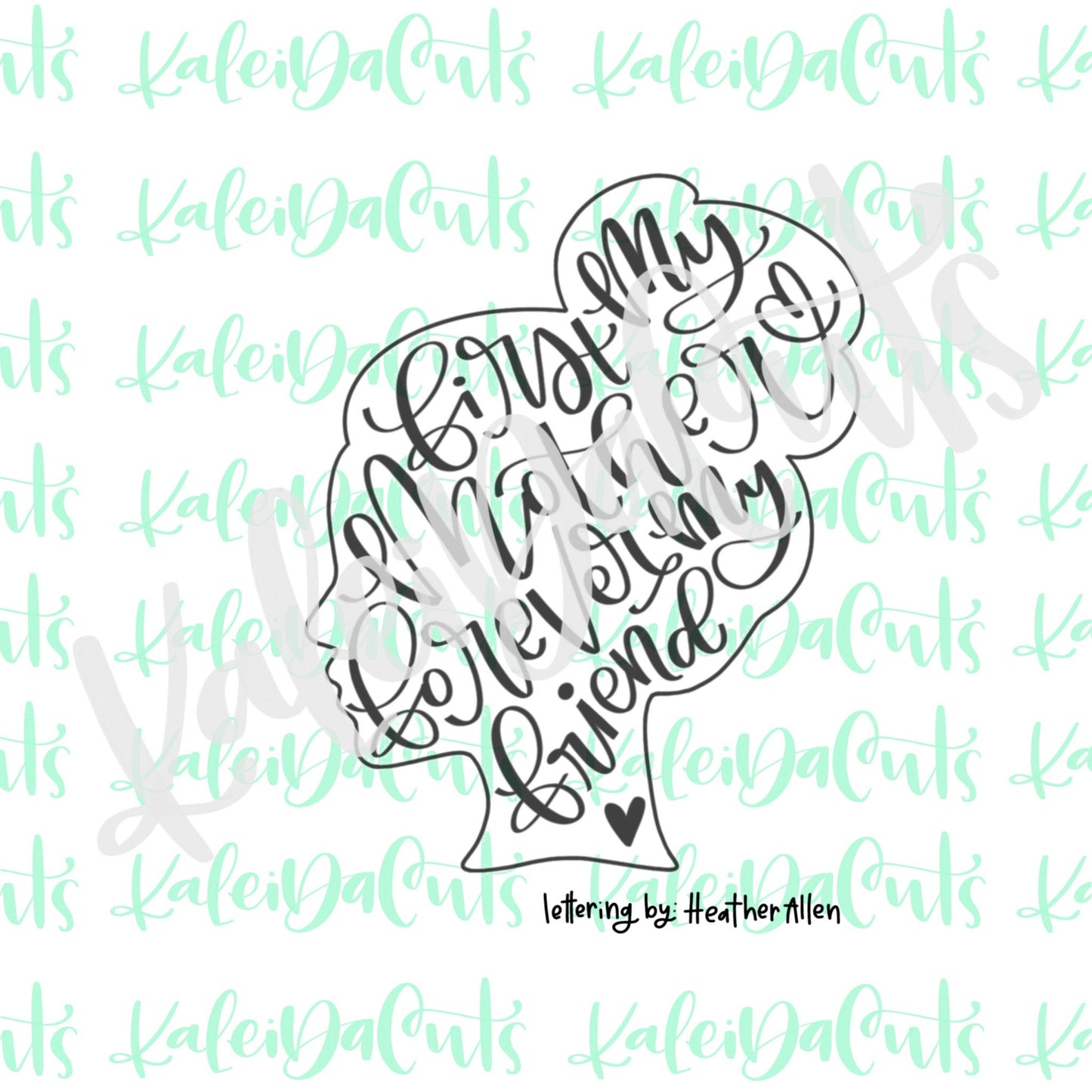 Mom Bun Silhouette Cookie Cutter